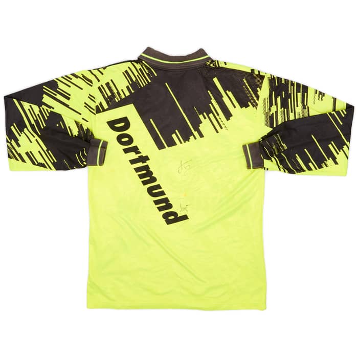 1993-94 Borussia Dortmund Signed Home L/S Shirt - 6/10 - (XS)