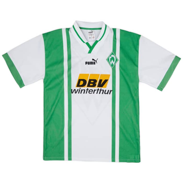 1996-97 Werder Bremen Home Shirt Herzog #18 - 6/10 - (S)