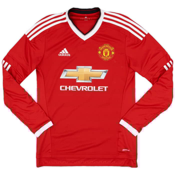 2015-16 Manchester United Home L/S Shirt Rooney #10 - 9/10 - (S)