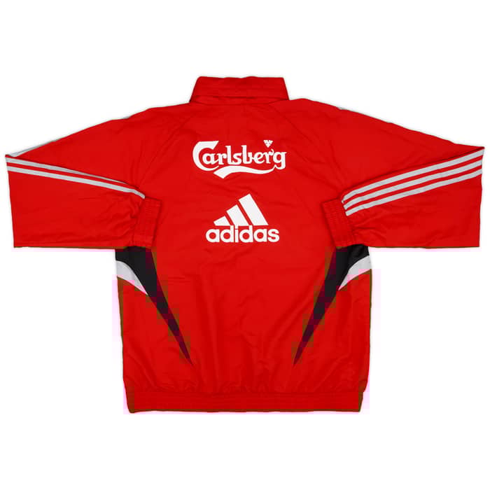 2008-09 Liverpool adidas 1/4 Zip Hooded Rain Jacket - 7/10 - (L)