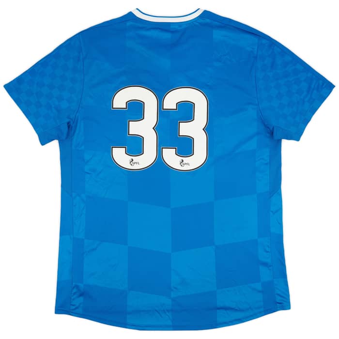 2016-18 Rangers Home L/S Shirt #33 - 8/10 - (XXL)