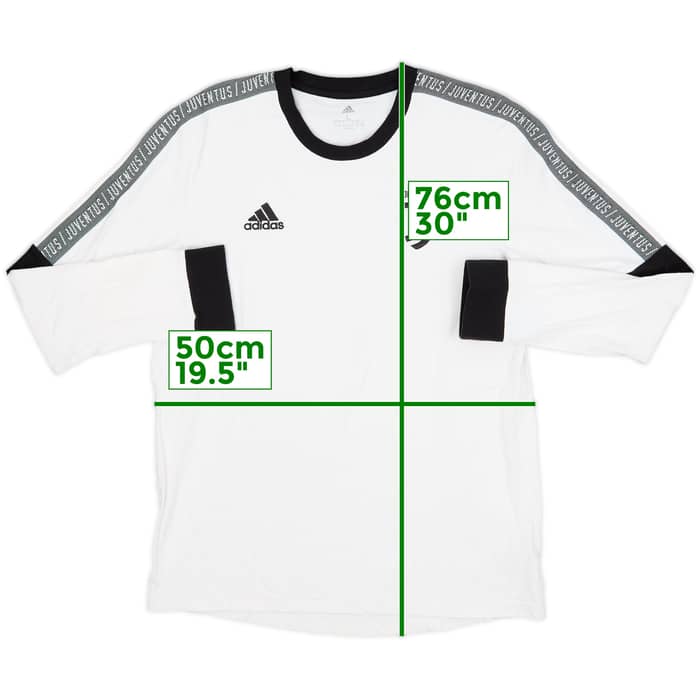 2019-20 Juventus adidas Cotton L/S Tee - 7/10 - (L)