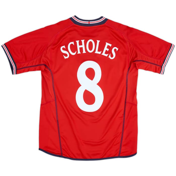 2002-04 England Away Shirt Scholes #8 - 6/10 - (M)