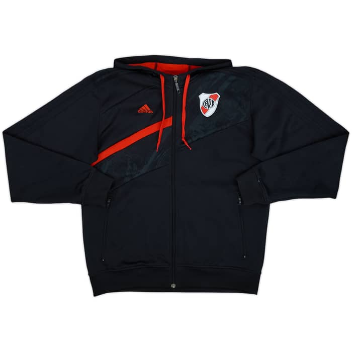 2008-09 River Plate adidas Hooded Sweat Top - 8/10 - (M)