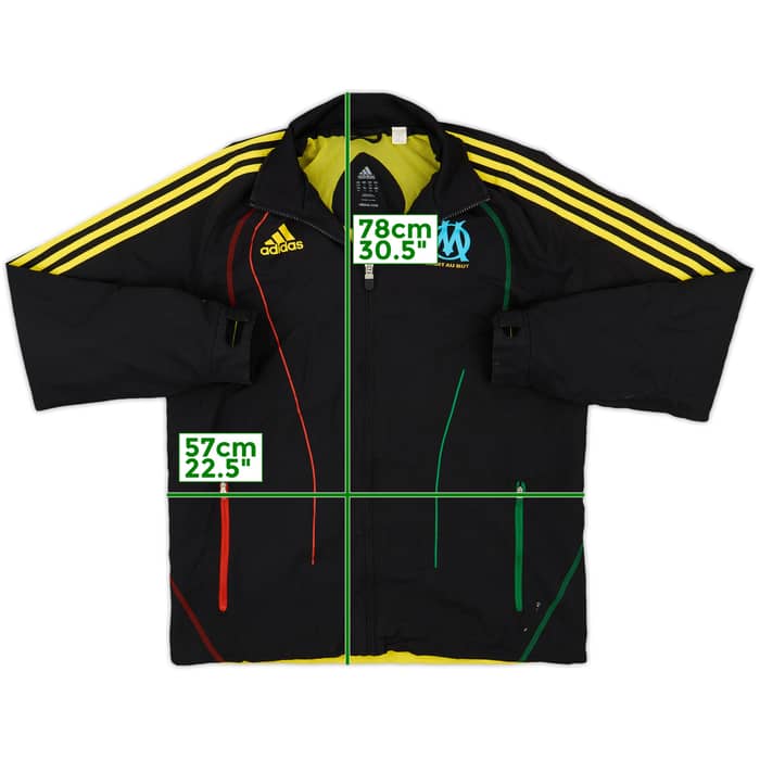 2010-11 Olympique Marseille adidas Track Jacket - 8/10 - (L/XL)