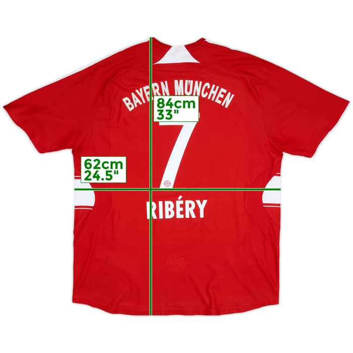 2007-08 Bayern Munich Home Shirt Ribery #7 - 6/10 - (XL)