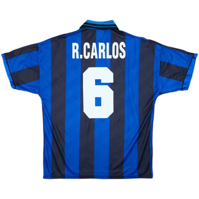 1995-96 Inter Milan Home Shirt R.Carlos #6 - 9/10 - (L)