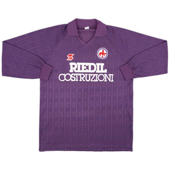 1988-90 Fiorentina Match Issue Home L/S Shirt #6