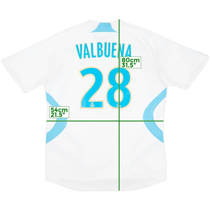 2007-08 Olympique Marseille Home Shirt Valbuena #28 - 7/10 - (L)