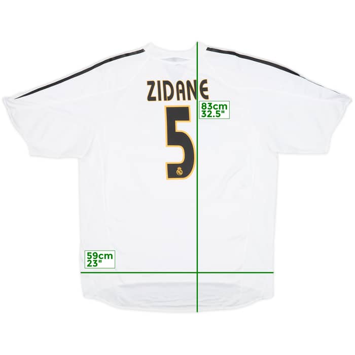 2004-05 Real Madrid Home Shirt Zidane #5 - 5/10 - (XXL)