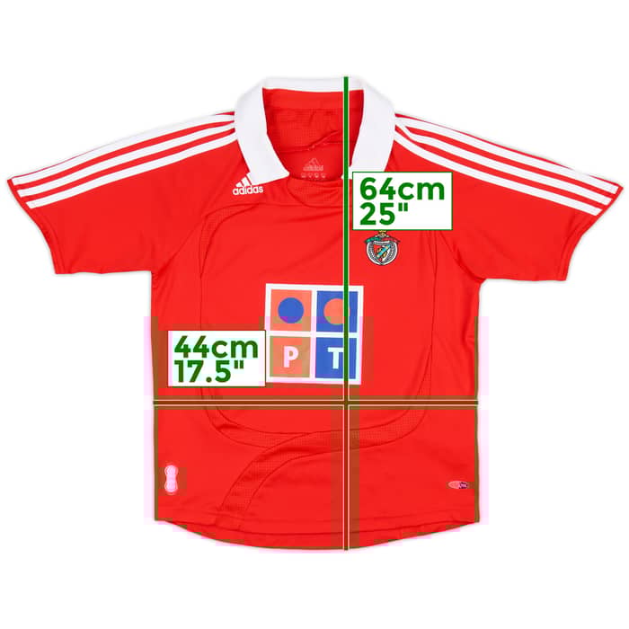 2007-08 Benfica Home Shirt - 8/10 - (S.Boys)