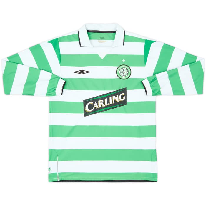 2004-05 Celtic Home L/S Shirt Lambert #14 - 6/10 - (S)