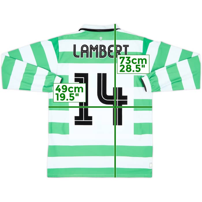 2004-05 Celtic Home L/S Shirt Lambert #14 - 6/10 - (S)