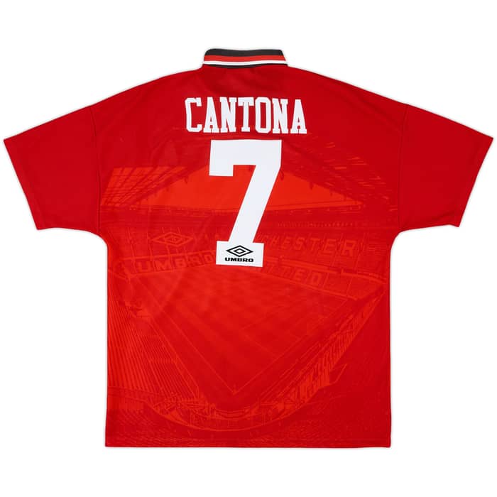 1994-96 Manchester United Home Shirt Cantona #7 - 8/10 - (XL)