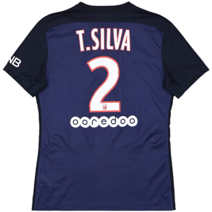 2015-16 Paris Saint-Germain Authentic Home Shirt T.Silva #2 - 6/10 - (M)