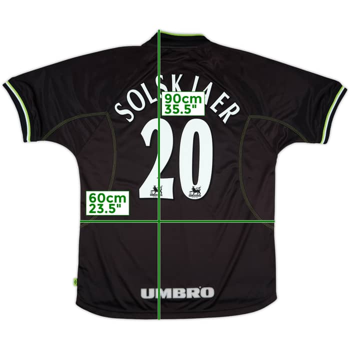 1998-99 Manchester United Third Shirt Solskjaer #20 - 8/10 - (XL)