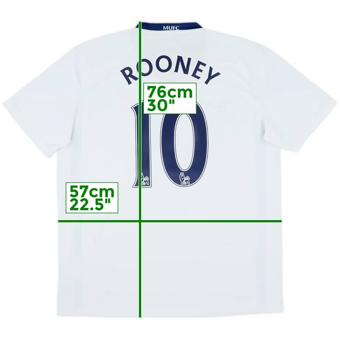 2008-10 Manchester United Away Shirt Rooney #10 - 6/10 - (L)