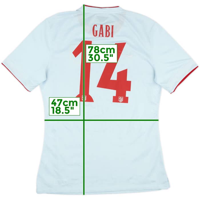 2014-15 Atletico Madrid Player Issue Away Shirt Gabi #14 - 8/10 - (L)