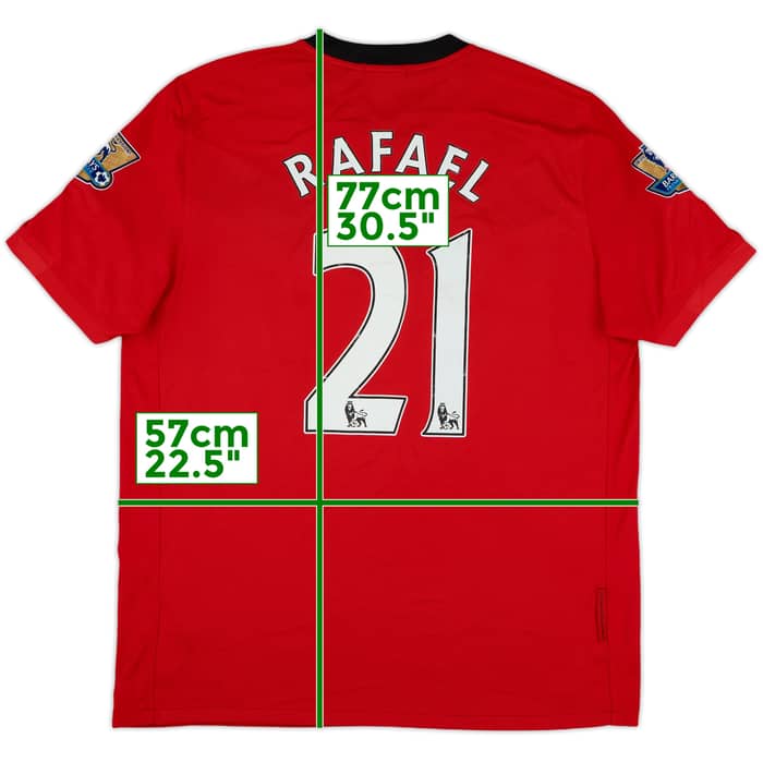 2009-10 Manchester United Home Shirt Rafael #21 - 6/10 - (L)