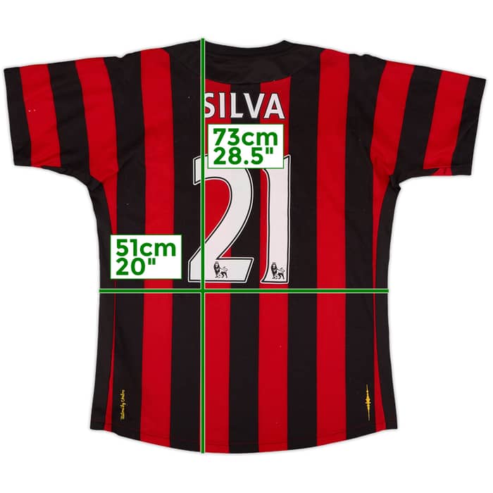 2011-12 Manchester City Away Shirt Silva #21 - 8/10 - (M)