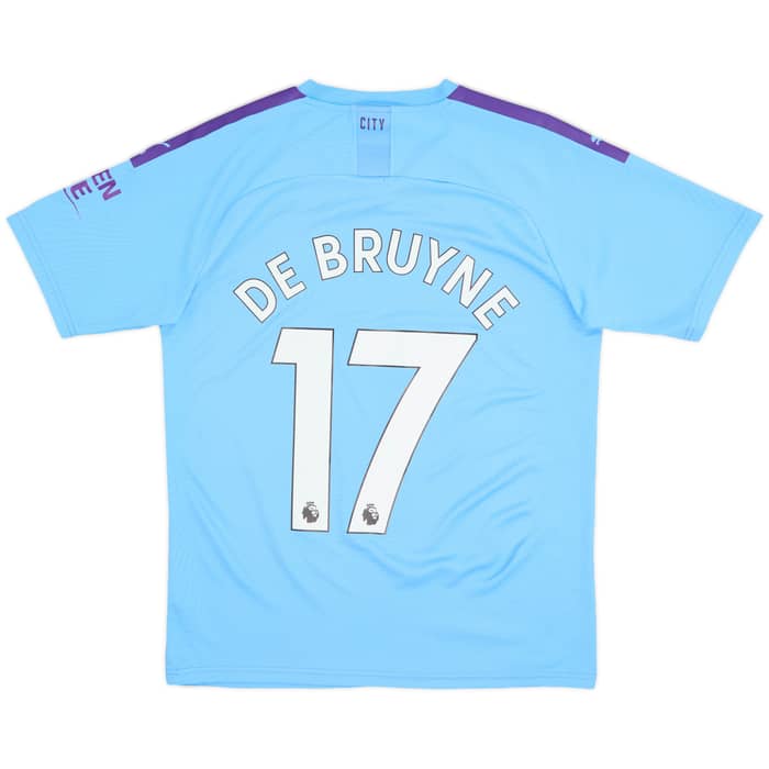 2019-20 Manchester City Home Shirt De Bruyne #17 - 8/10 - (M)
