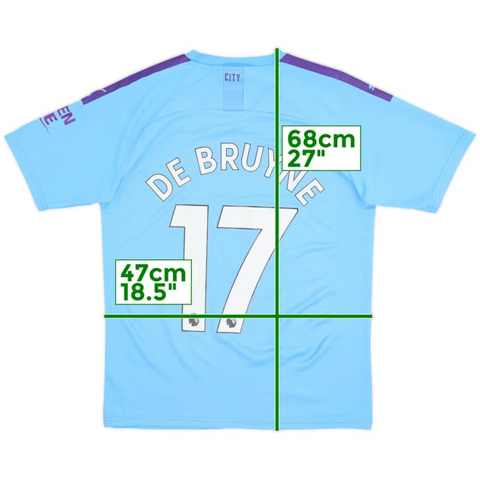 2019-20 Manchester City Home Shirt De Bruyne #17 - 8/10 - (M)