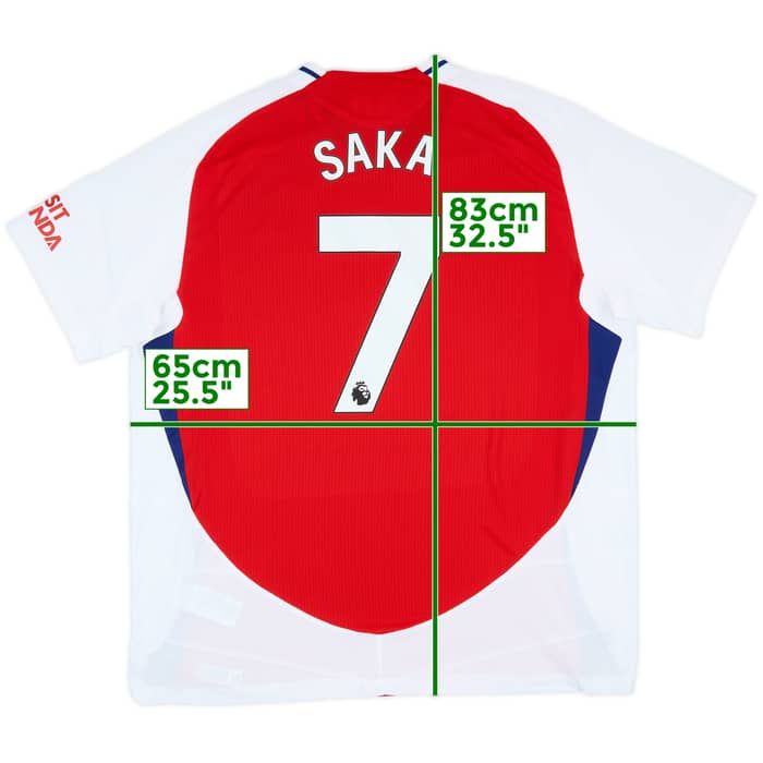 2024-25 Arsenal Authentic Home Shirt Saka #7 (XXL)