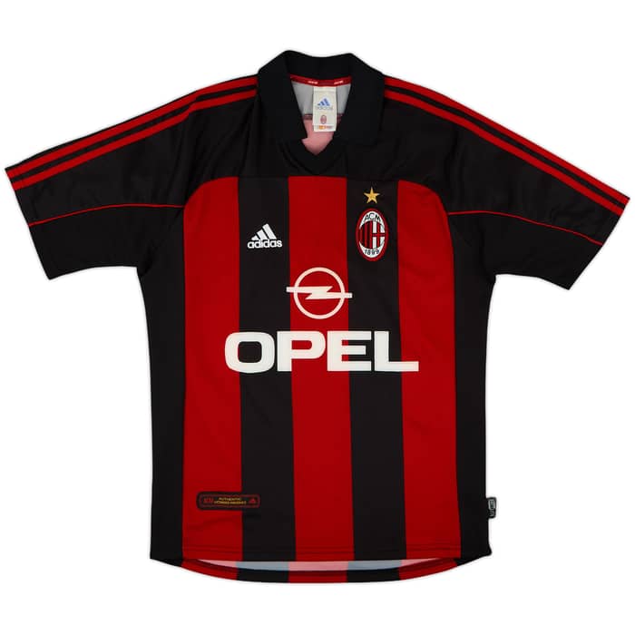 2000-02 AC Milan Home Shirt Maldini #3 - 9/10 - (S)