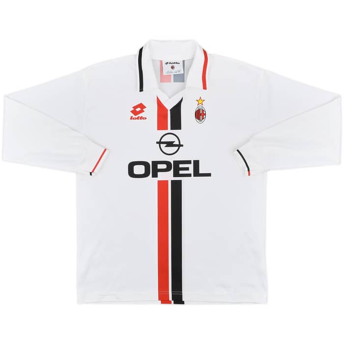 1995-96 AC Milan Basic Away L/S Shirt - 8/10 - (XL.Boys)