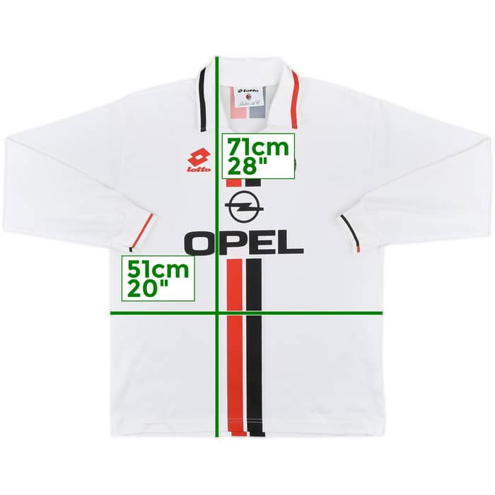 1995-96 AC Milan Basic Away L/S Shirt - 8/10 - (XL.Boys)