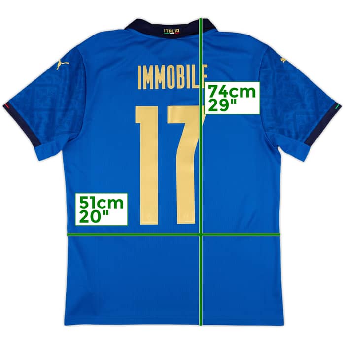 2020-21 Italy Home Shirt Immobile #17 - 9/10 - (M)