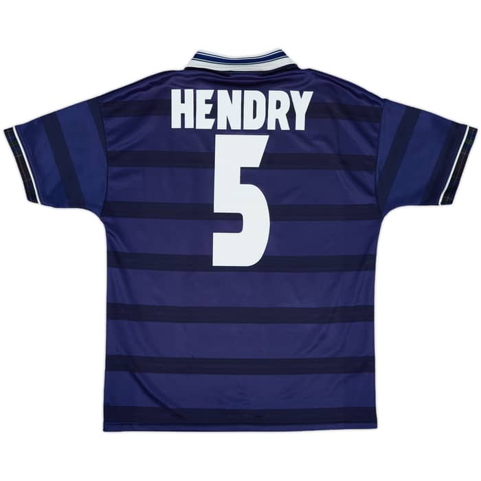 1998-00 Scotland Home Shirt Hendry #5 - 9/10 - (M)