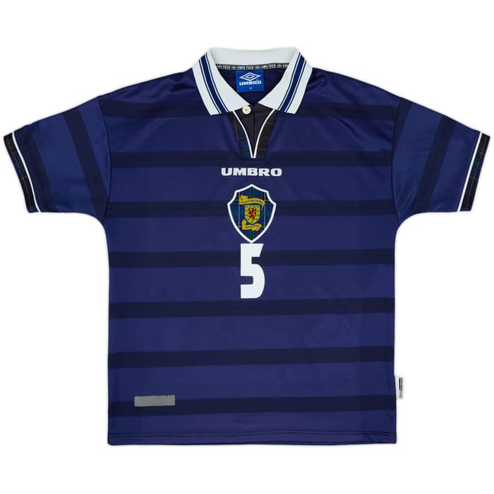 1998-00 Scotland Home Shirt Hendry #5 - 9/10 - (M)