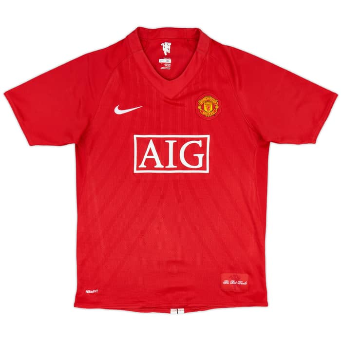2007-09 Manchester United Home Shirt - 7/10 - (XL.Boys)