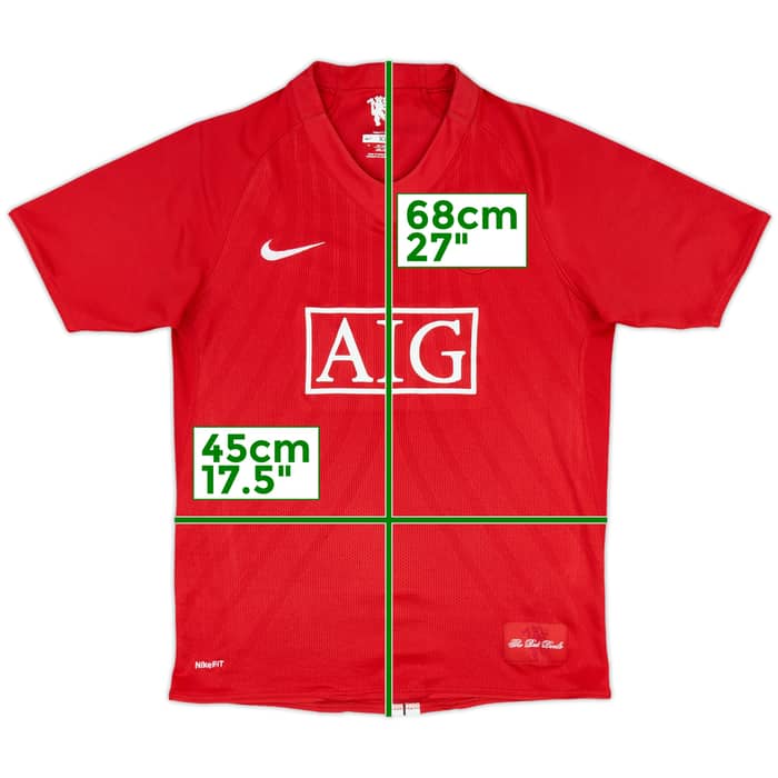 2007-09 Manchester United Home Shirt - 7/10 - (XL.Boys)