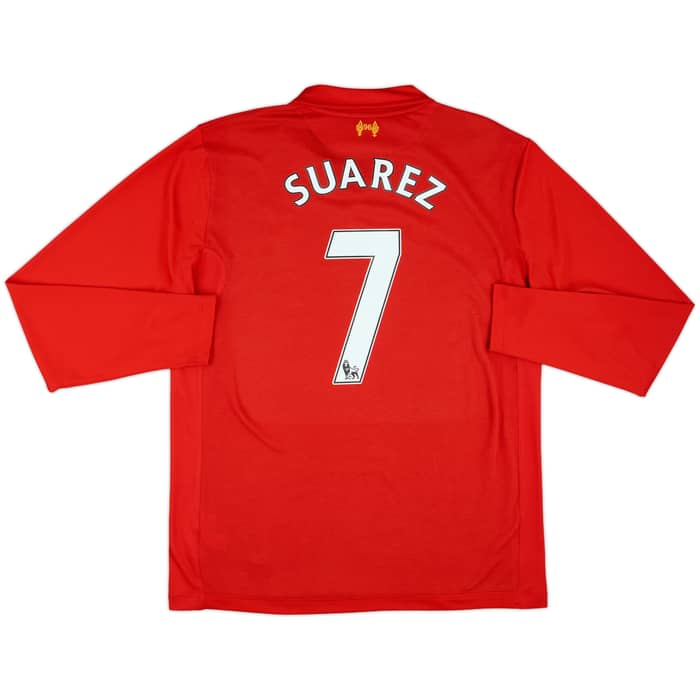 2012-13 Liverpool Home L/S Shirt Suarez #7 - 10/10 - (L)