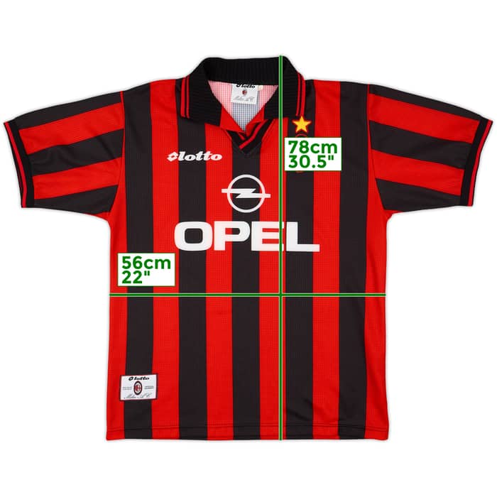 1997-98 AC Milan Home Shirt - 10/10 - (L)