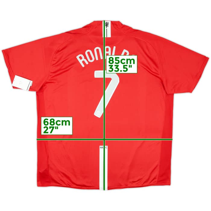 2007-09 Manchester United Home Shirt Ronaldo #7 (3XL)