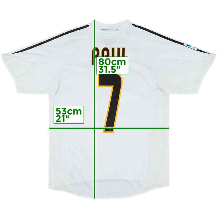 2004-05 Real Madrid Home Shirt Raul #7 - 8/10 - (M)