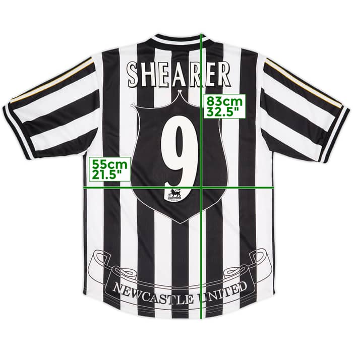 1997-99 Newcastle Home Shirt Shearer #9 - 7/10 - (M)