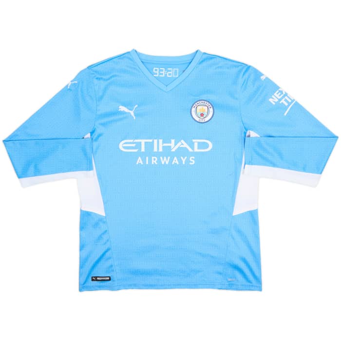 2021-22 Manchester City Home L/S Shirt Foden #47 - 8/10 - (L)