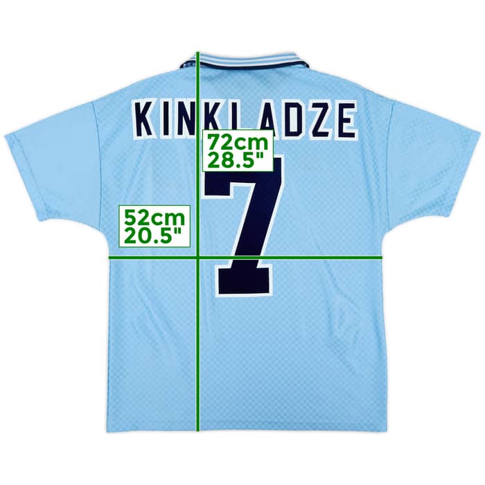 1995-97 Manchester City Home Shirt Kinkladze #7 - 8/10 - (M)