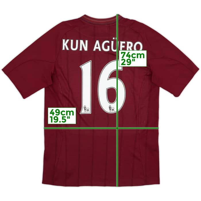 2012-13 Manchester City Away Shirt Kun Aguero #16 - 7/10 - (M)