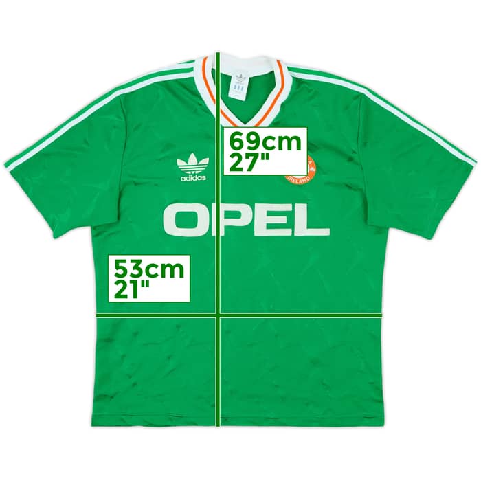 1990-92 Ireland Home Shirt - 8/10 - (L)