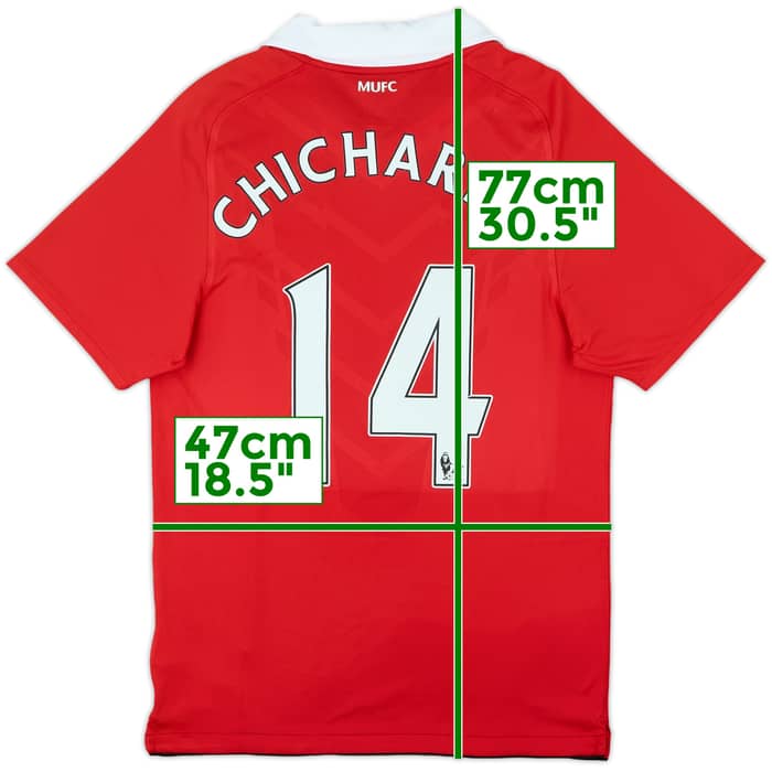 2010-11 Manchester United Home Shirt Chicharito #14 - 7/10 - (S)