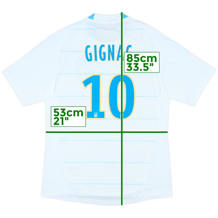 2010-11 Olympique Marseille Home Shirt Gignac #10 - 9/10 - (L)
