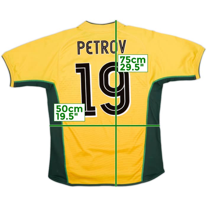 2002-03 Celtic Away Shirt Petrov #19 - 8/10 - (M)