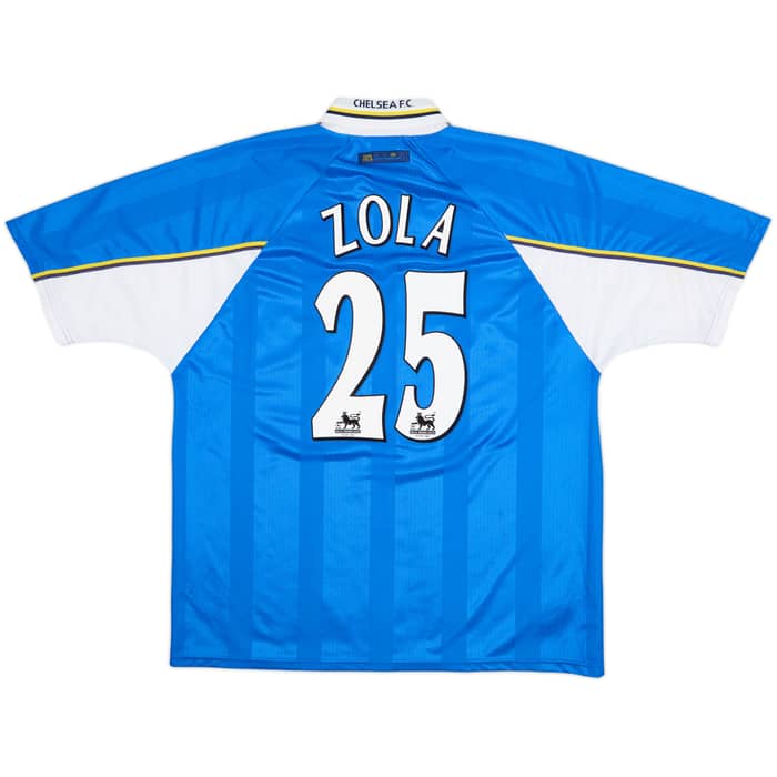 1997-99 Chelsea Home Shirt Zola #25 - 8/10 - (XXL)