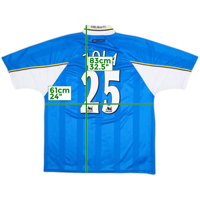 1997-99 Chelsea Home Shirt Zola #25 - 8/10 - (XXL)