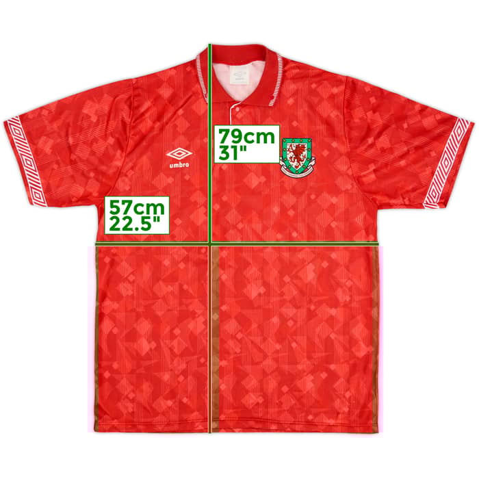 1990-92 Wales Home Shirt #11 - 9/10 - (L)
